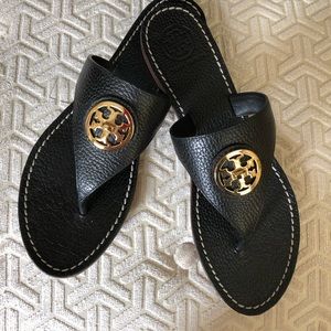 Tory Burch black leather sandals